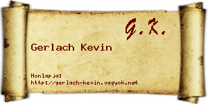 Gerlach Kevin névjegykártya